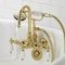 Kingston Brass CA9T2 3-3/8" Tub Wall Mount Clawfoot Tub Faucet with Hand Shower, Polished Brass CA9T2 - alternate 4